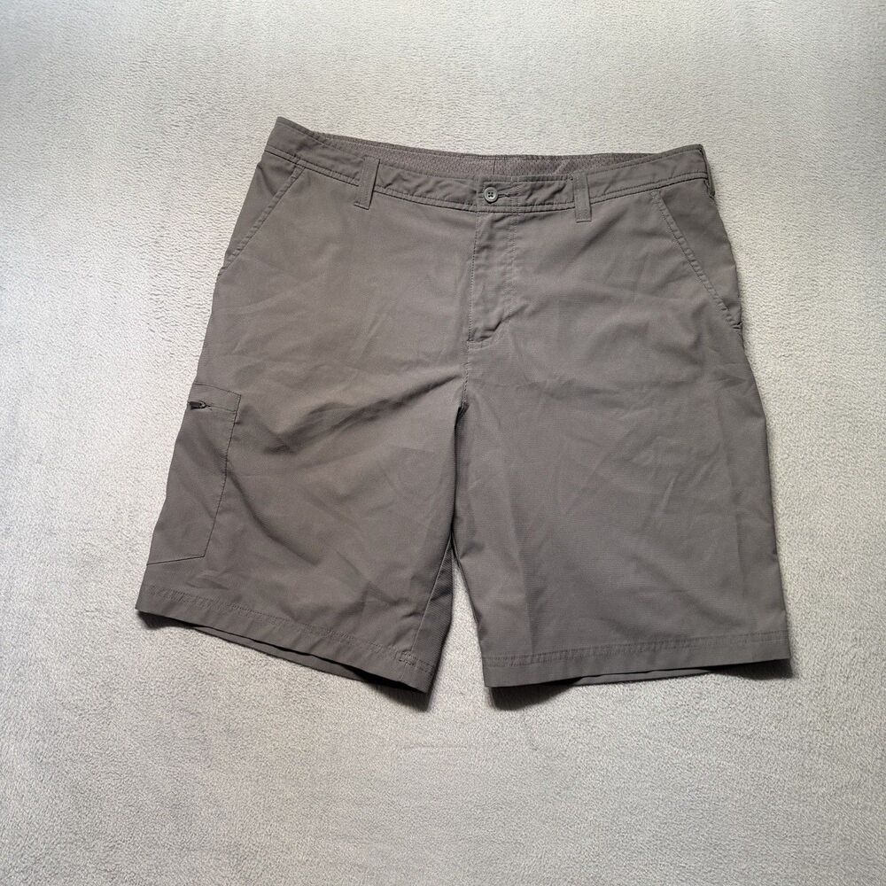 Champion Mens Size 36W Cargo Shorts Gray Polyester 10” Inseam Utility Pockets